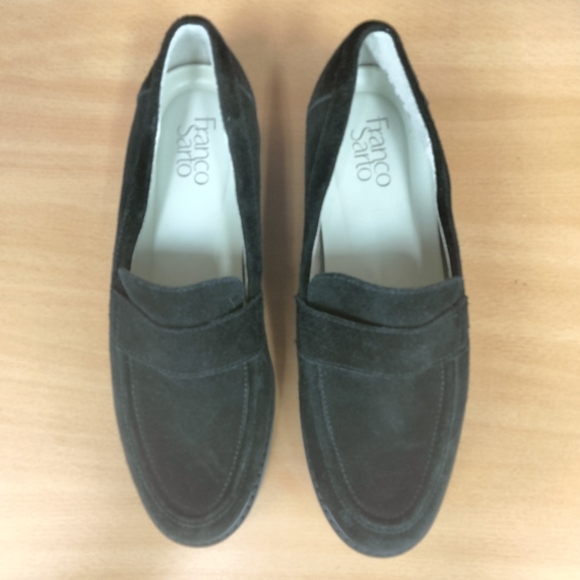 NWOT Franco Sarto Carol 3 Genuine Suede Loafers in Black Sz. 9.5 - Picture 7 of 13